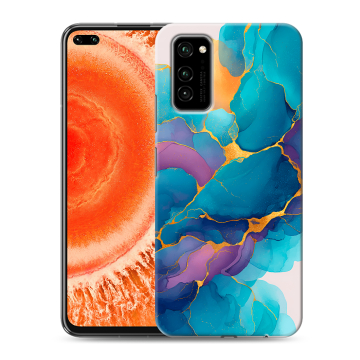 Силиконовый чехол на Huawei Honor View 30 Pro с принтом Мрамор блестки Силиконовый чехол на Huawei Honor View 30 Pro с принтом Мрамор блестки