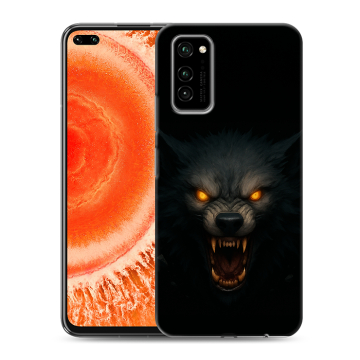 Силиконовый чехол на Huawei Honor View 30 Pro с принтом Волк Силиконовый чехол на Huawei Honor View 30 Pro с принтом Волк