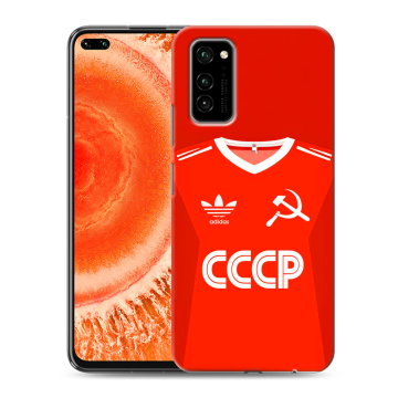 Силиконовый чехол на Huawei Honor View 30 Pro с принтом Флаг Герб СССР