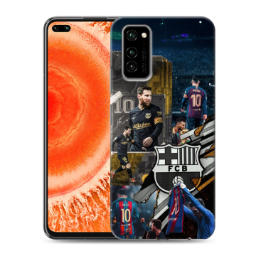 Силиконовый чехол на Huawei Honor View 30 Pro с принтом Messi Barcelona Силиконовый чехол на Huawei Honor View 30 Pro с принтом Messi Barcelona