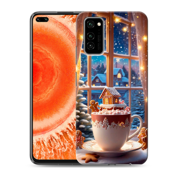 Силиконовый чехол на Huawei Honor View 30 Pro с принтом Новый год