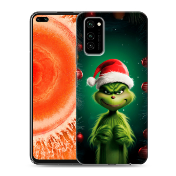 Силиконовый чехол на Huawei Honor View 30 Pro с принтом Гринч Новый год Рождество