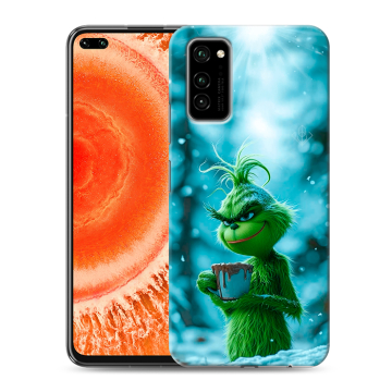 Силиконовый чехол на Huawei Honor View 30 Pro с принтом Новый год гринч