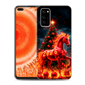 Силиконовый чехол на Huawei Honor View 30 Pro с принтом Новый год
