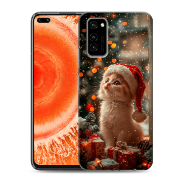 Силиконовый чехол на Huawei Honor View 30 Pro с принтом Новый год