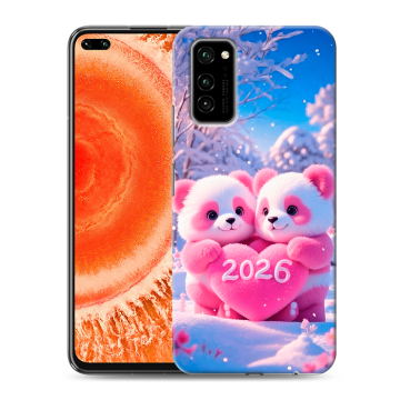 Силиконовый чехол на Huawei Honor View 30 Pro с принтом Новый год