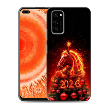 Силиконовый чехол на Huawei Honor View 30 Pro с принтом Новый год