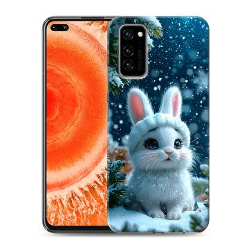 Силиконовый чехол на Huawei Honor View 30 Pro с принтом Новый год