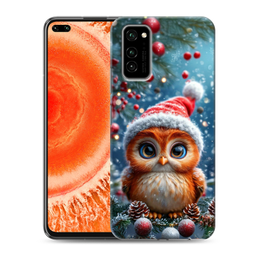 Силиконовый чехол на Huawei Honor View 30 Pro с принтом Новый год