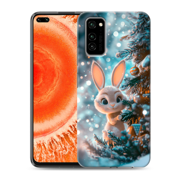 Силиконовый чехол на Huawei Honor View 30 Pro с принтом Новый год