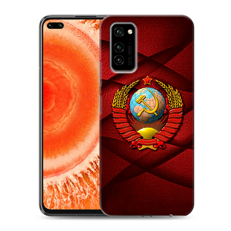 Пластиковый чехол на Huawei Honor View 30 Pro с принтом Герб СССР Пластиковый чехол на Huawei Honor View 30 Pro с принтом Герб СССР