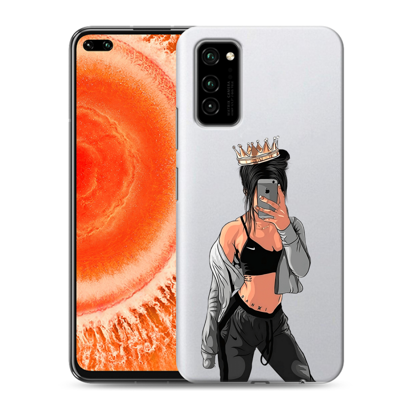 Силиконовый чехол на Huawei Honor View 30 Pro с принтом Женские принты Силиконовый чехол на Huawei Honor View 30 Pro с принтом Женские принты