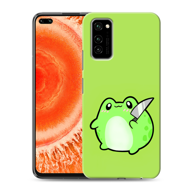 Силиконовый противоударный чехол на Huawei Honor View 30 Pro с принтом Лягушенок Силиконовый противоударный чехол на Huawei Honor View 30 Pro с принтом Лягушенок