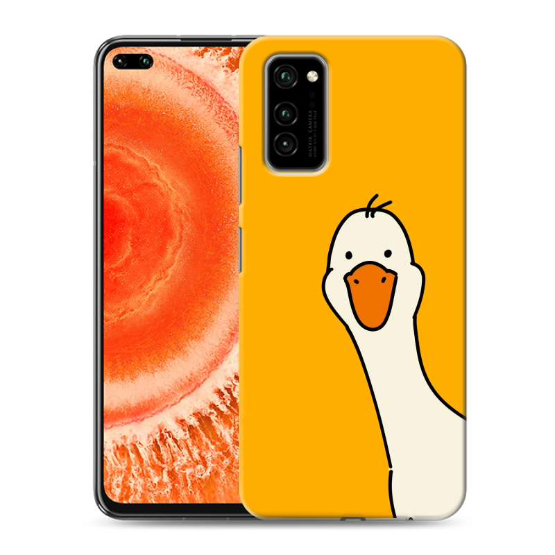 Силиконовый противоударный чехол на Huawei Honor View 30 Pro с принтом Утка Силиконовый противоударный чехол на Huawei Honor View 30 Pro с принтом Утка
