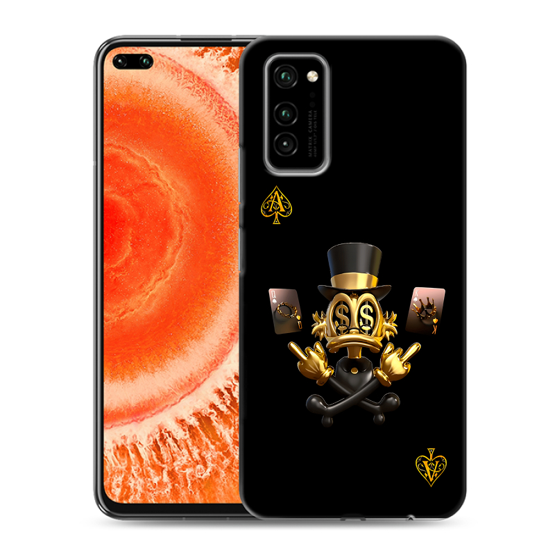 Силиконовый чехол на Huawei Honor View 30 Pro с принтом Золотой скрудж макдак Силиконовый чехол на Huawei Honor View 30 Pro с принтом Золотой скрудж макдак