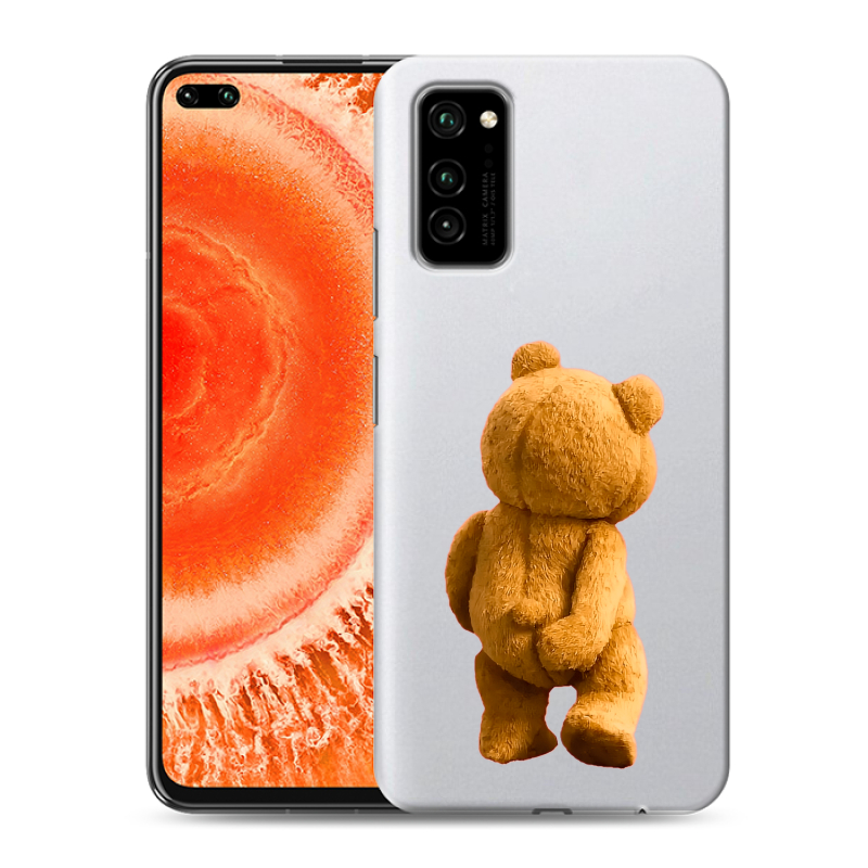 Пластиковый чехол на Huawei Honor View 30 Pro с принтом Медведь Пластиковый чехол на Huawei Honor View 30 Pro с принтом Медведь