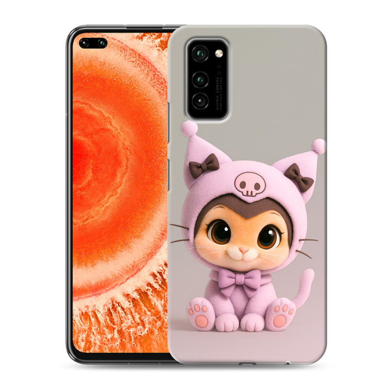 Силиконовый противоударный чехол на Huawei Honor View 30 Pro с принтом Куроми Kuromi Силиконовый противоударный чехол на Huawei Honor View 30 Pro с принтом Куроми Kuromi