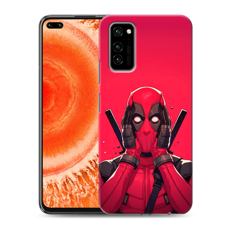 Силиконовый противоударный чехол на Huawei Honor View 30 Pro с принтом Дедпул Deadpool Силиконовый противоударный чехол на Huawei Honor View 30 Pro с принтом Дедпул Deadpool