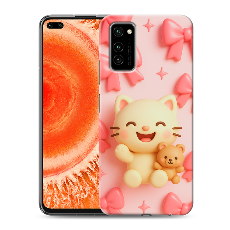 Силиконовый противоударный чехол на Huawei Honor View 30 Pro с принтом для девочек Силиконовый противоударный чехол на Huawei Honor View 30 Pro с принтом для девочек