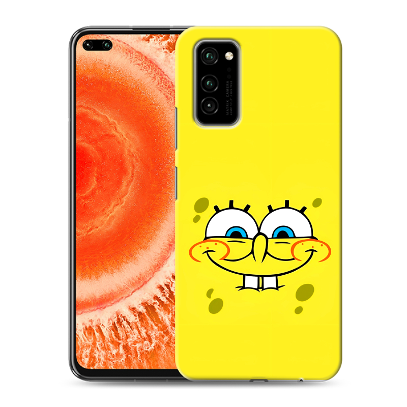 Силиконовый противоударный чехол на Huawei Honor View 30 Pro с принтом спанчбоб спанч боб Силиконовый противоударный чехол на Huawei Honor View 30 Pro с принтом спанчбоб спанч боб