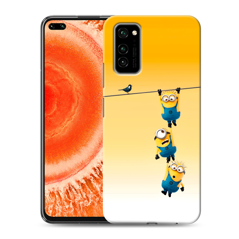 Пластиковый чехол на Huawei Honor View 30 Pro с принтом Миньоны Пластиковый чехол на Huawei Honor View 30 Pro с принтом Миньоны