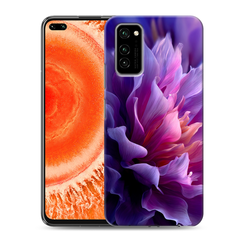 Силиконовый чехол на Huawei Honor View 30 Pro с принтом женский цветы Силиконовый чехол на Huawei Honor View 30 Pro с принтом женский цветы