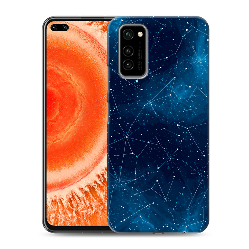 Силиконовый противоударный чехол на Huawei Honor View 30 Pro с принтом Космос звезды Силиконовый противоударный чехол на Huawei Honor View 30 Pro с принтом Космос звезды