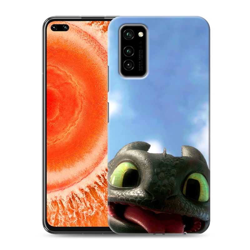 Силиконовый чехол на Huawei Honor View 30 Pro с принтом Как приручить дракона Силиконовый чехол на Huawei Honor View 30 Pro с принтом Как приручить дракона
