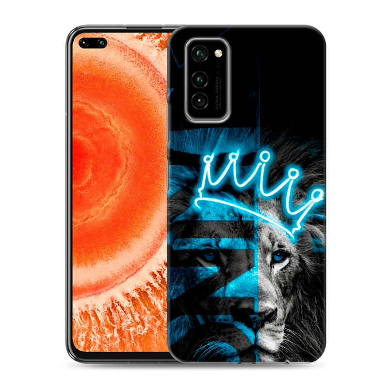 Пластиковый чехол на Huawei Honor View 30 Pro с принтом Король лев Пластиковый чехол на Huawei Honor View 30 Pro с принтом Король лев