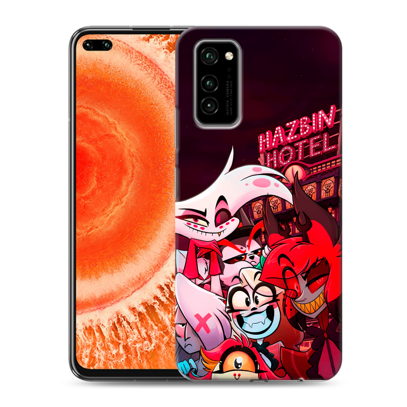 Силиконовый противоударный чехол на Huawei Honor View 30 Pro с принтом Hazbin Hotel Отель Хазбин Силиконовый противоударный чехол на Huawei Honor View 30 Pro с принтом Hazbin Hotel Отель Хазбин