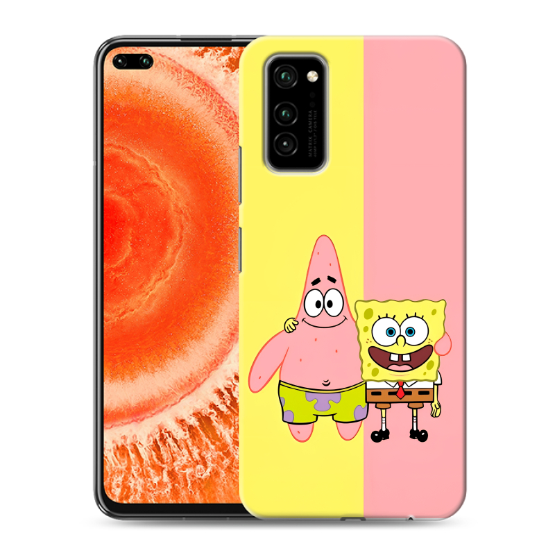 Силиконовый чехол на Huawei Honor View 30 Pro с принтом Спанч боб Спанчбоб Силиконовый чехол на Huawei Honor View 30 Pro с принтом Спанч боб Спанчбоб
