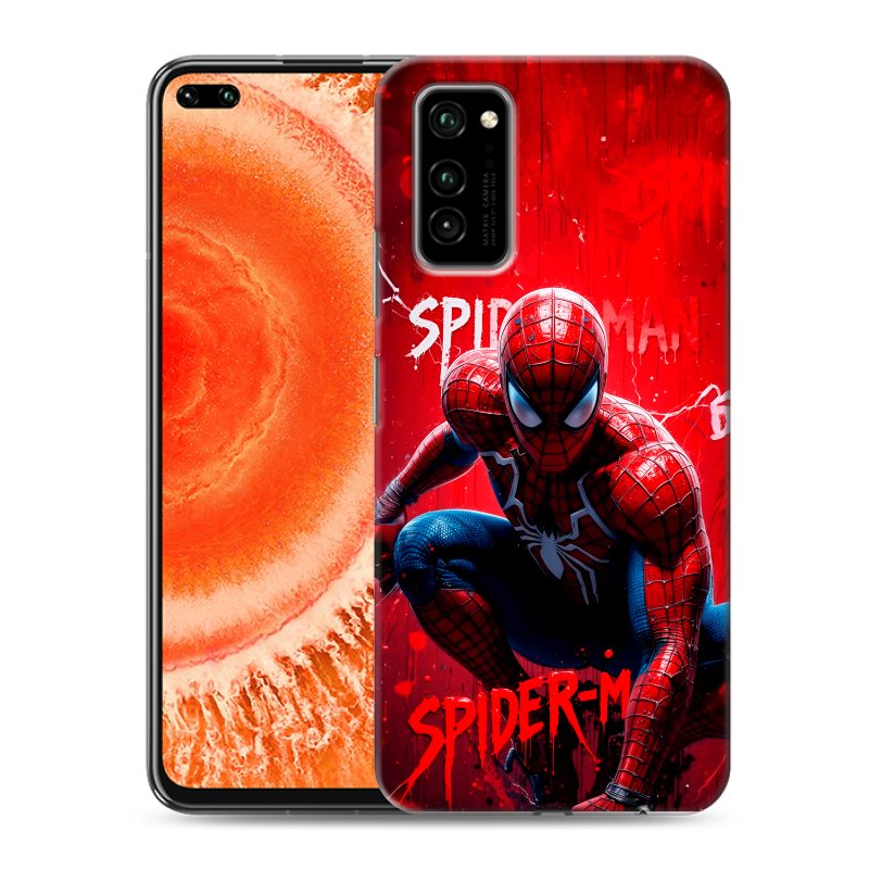 Силиконовый чехол на Huawei Honor View 30 Pro с принтом Spiderman Человек паук Силиконовый чехол на Huawei Honor View 30 Pro с принтом Spiderman Человек паук