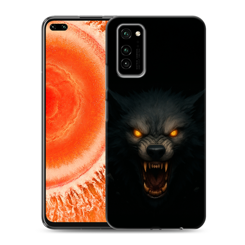 Пластиковый чехол на Huawei Honor View 30 Pro с принтом Волк Пластиковый чехол на Huawei Honor View 30 Pro с принтом Волк