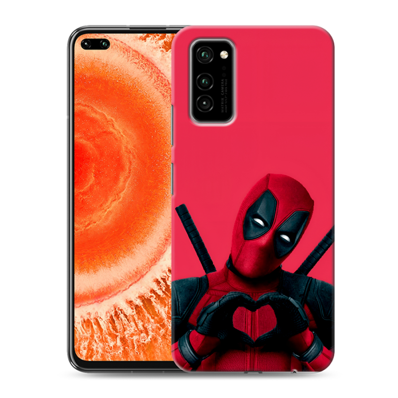 Пластиковый чехол на Huawei Honor View 30 Pro с принтом Дедпул Deadpool Пластиковый чехол на Huawei Honor View 30 Pro с принтом Дедпул Deadpool