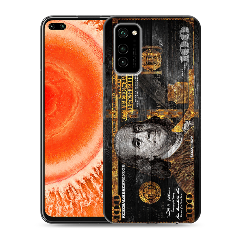 Силиконовый чехол на Huawei Honor View 30 Pro с принтом Доллар деньги Силиконовый чехол на Huawei Honor View 30 Pro с принтом Доллар деньги