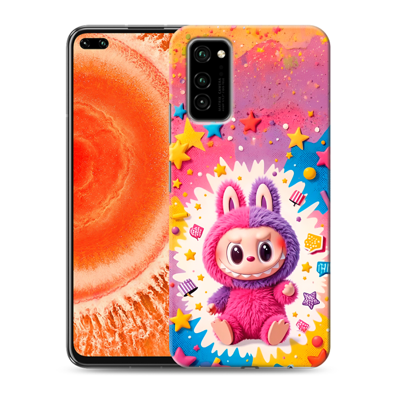 Силиконовый чехол на Huawei Honor View 30 Pro с принтом Labubu Лабубу Силиконовый чехол на Huawei Honor View 30 Pro с принтом Labubu Лабубу