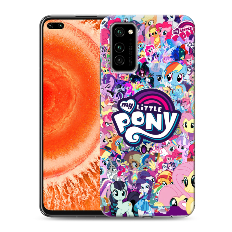 Силиконовый чехол на Huawei Honor View 30 Pro с принтом My little pony Дружба чудо Силиконовый чехол на Huawei Honor View 30 Pro с принтом My little pony Дружба чудо