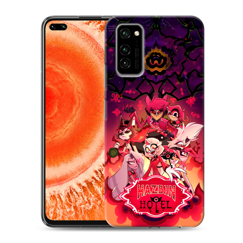 Пластиковый чехол на Huawei Honor View 30 Pro с принтом Hazbin Hotel Отель Хазбин Пластиковый чехол на Huawei Honor View 30 Pro с принтом Hazbin Hotel Отель Хазбин