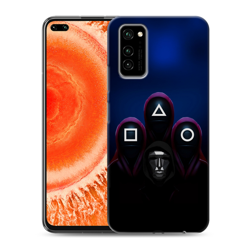 Силиконовый чехол на Huawei Honor View 30 Pro с принтом Игра Кальмара Силиконовый чехол на Huawei Honor View 30 Pro с принтом Игра Кальмара