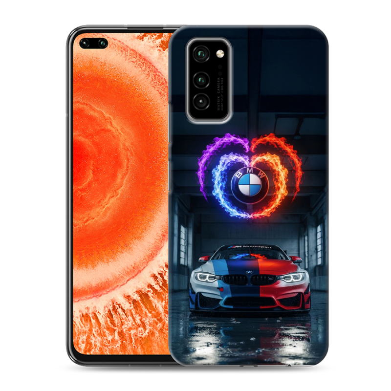 Силиконовый чехол на Huawei Honor View 30 Pro с принтом BMW БМВ Силиконовый чехол на Huawei Honor View 30 Pro с принтом BMW БМВ