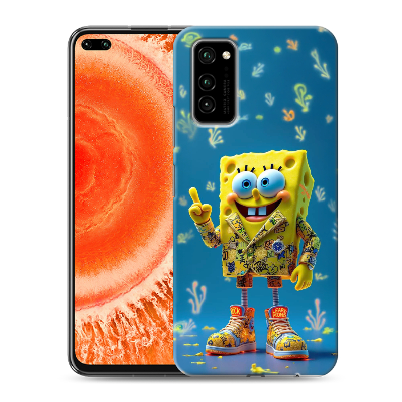 Пластиковый чехол на Huawei Honor View 30 Pro с принтом Спанч боб Спанчбоб Пластиковый чехол на Huawei Honor View 30 Pro с принтом Спанч боб Спанчбоб