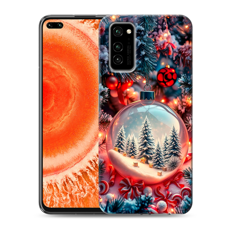 Пластиковый чехол на Huawei Honor View 30 Pro с принтом Новый год Пластиковый чехол на Huawei Honor View 30 Pro с принтом Новый год