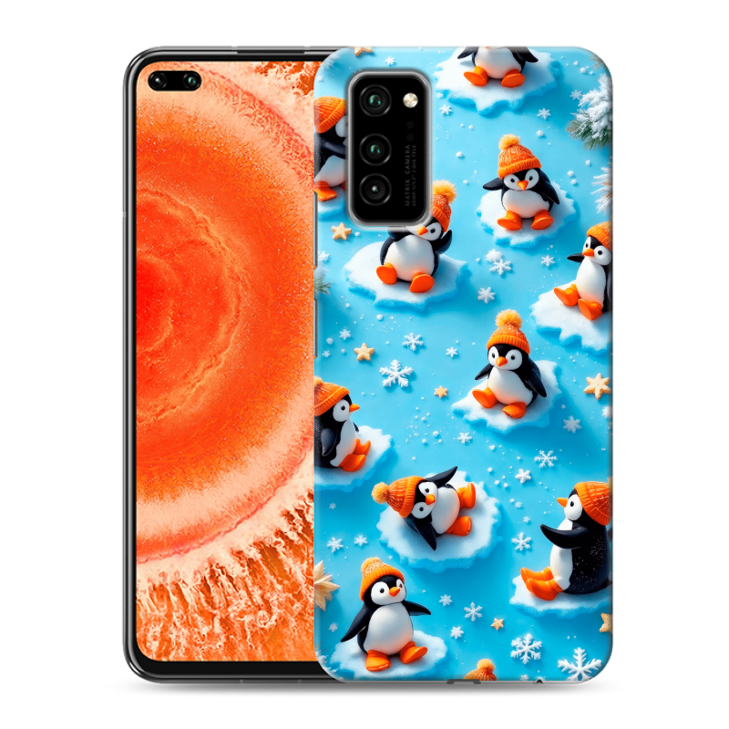 Силиконовый чехол на Huawei Honor View 30 Pro с принтом Новый год Силиконовый чехол на Huawei Honor View 30 Pro с принтом Новый год