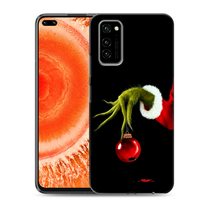 Силиконовый чехол на Huawei Honor View 30 Pro с принтом Новый год Гринч Силиконовый чехол на Huawei Honor View 30 Pro с принтом Новый год Гринч