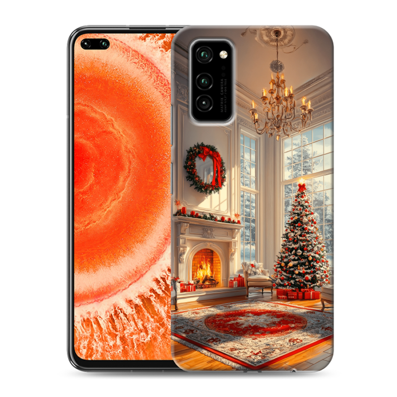 Пластиковый чехол на Huawei Honor View 30 Pro с принтом Новый год Пластиковый чехол на Huawei Honor View 30 Pro с принтом Новый год