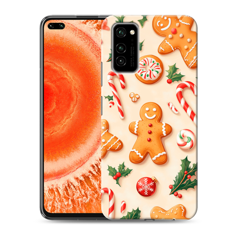 Силиконовый чехол на Huawei Honor View 30 Pro с принтом Новый год Силиконовый чехол на Huawei Honor View 30 Pro с принтом Новый год