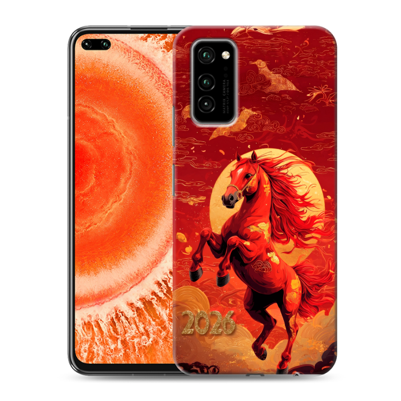 Пластиковый чехол на Huawei Honor View 30 Pro с принтом Новый год Пластиковый чехол на Huawei Honor View 30 Pro с принтом Новый год