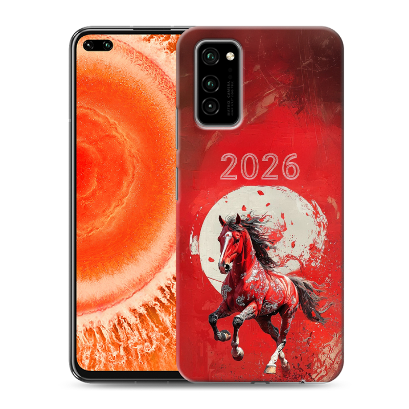 Пластиковый чехол на Huawei Honor View 30 Pro с принтом Новый год Пластиковый чехол на Huawei Honor View 30 Pro с принтом Новый год
