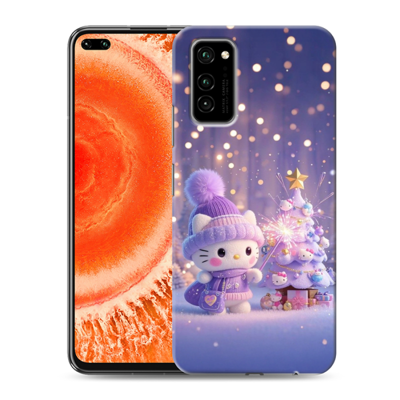Силиконовый чехол на Huawei Honor View 30 Pro с принтом Новый год Силиконовый чехол на Huawei Honor View 30 Pro с принтом Новый год
