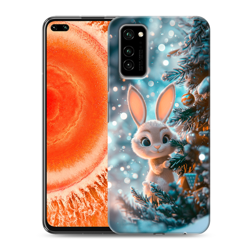 Силиконовый противоударный чехол на Huawei Honor View 30 Pro с принтом Новый год Силиконовый противоударный чехол на Huawei Honor View 30 Pro с принтом Новый год